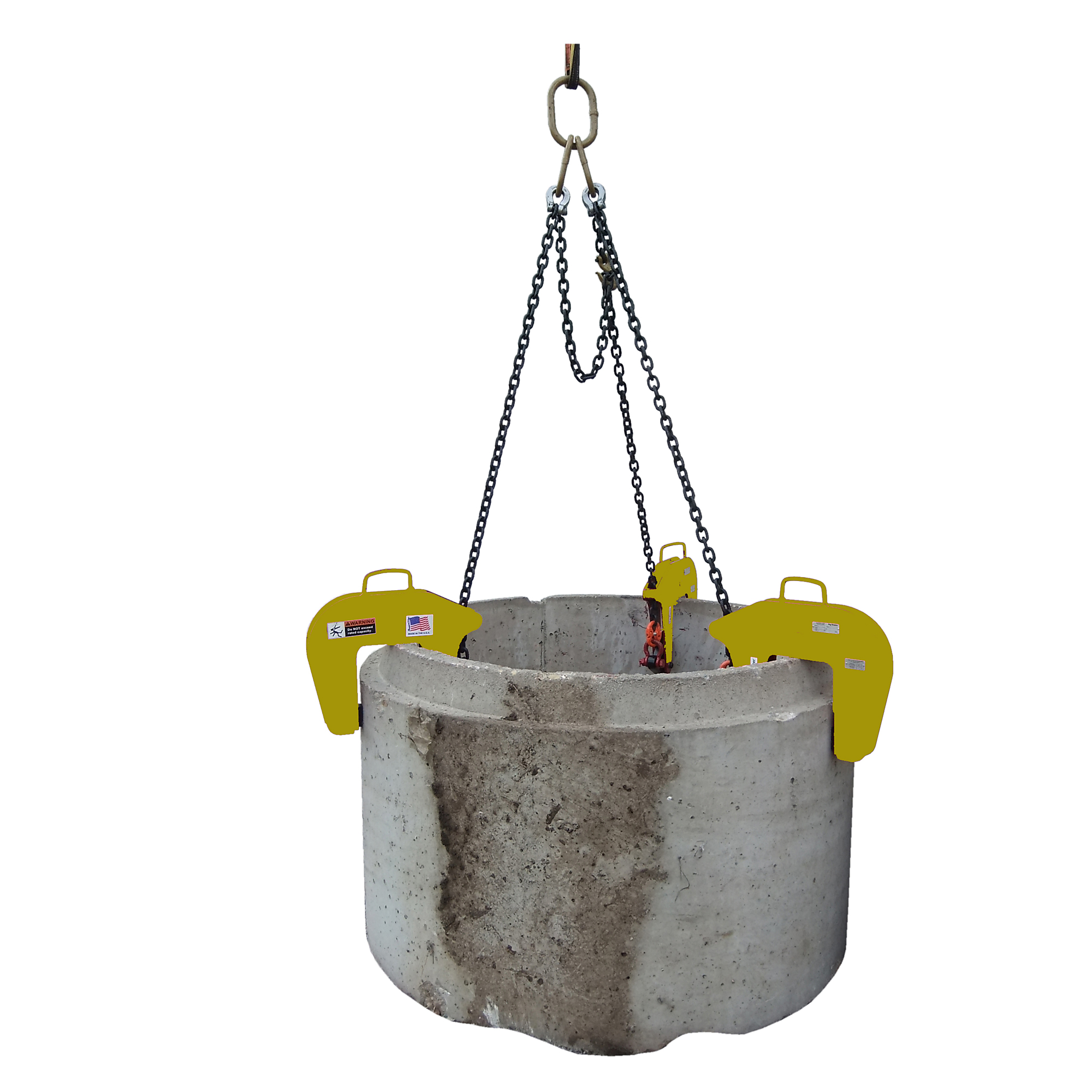 Caldwell Model MHL - Concrete Manhole Housing Lifter, Capacity 15000 lb, Pad Material Steel, Max. Load Width 4 in, Model# MHL-7.1/2-2/4